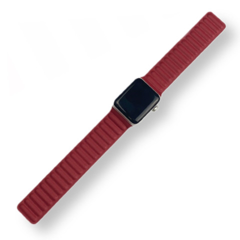Шкіряний ремінець для Apple Watch 38/40/41mm Leather Link Red